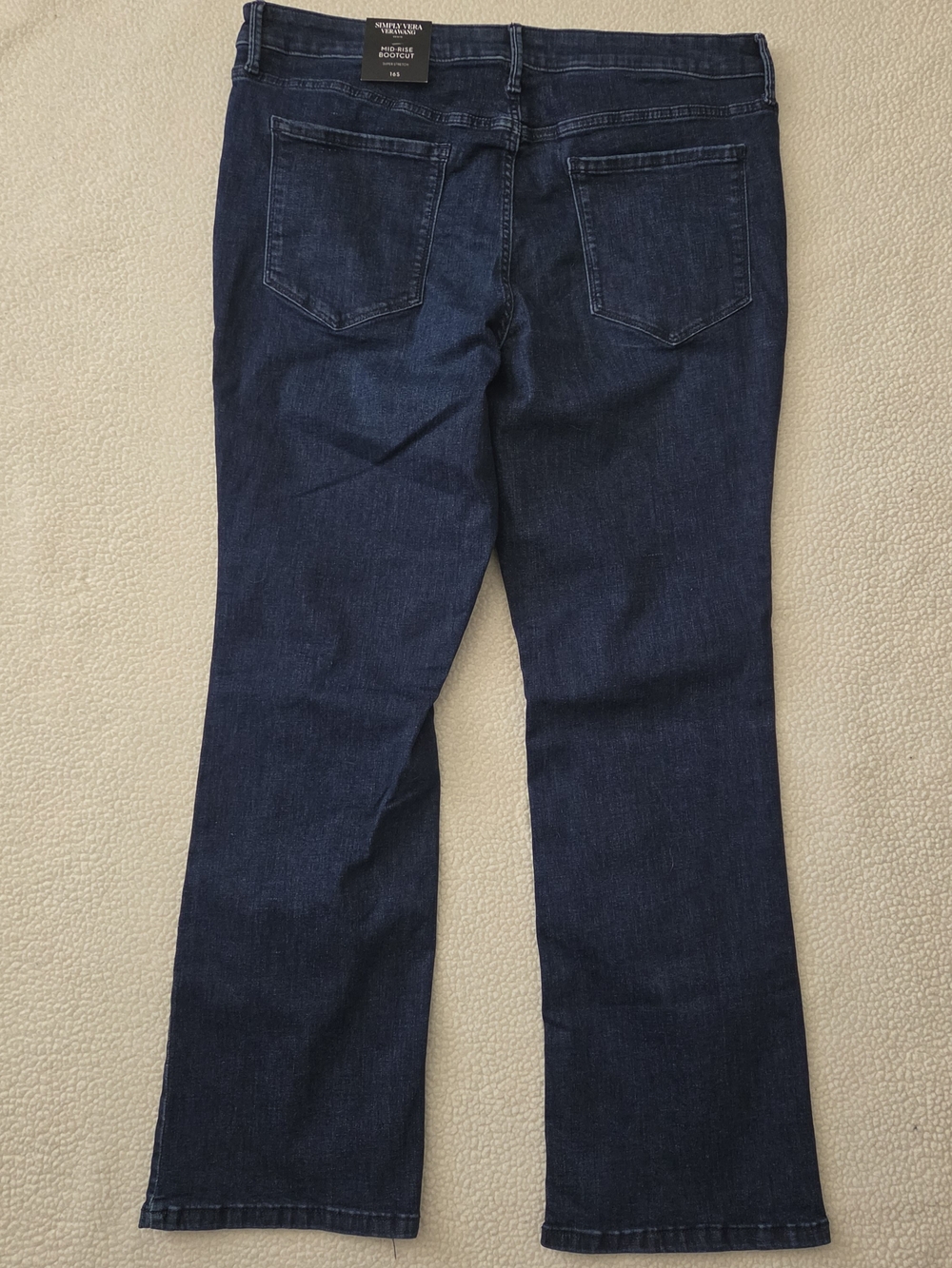 Women's Vera Wang Size 16s Boot Cuts Dark Blue Jeans New Tags - Picture 3 of 6